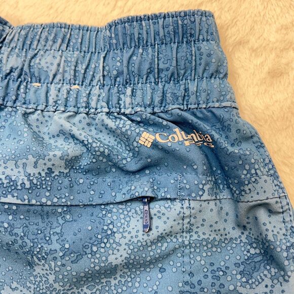 Columbia PFG Womens Tidal Sands II Shorts Blue Zip Pockets Sz Small 5” UPF 50 - Picture 5 of 11